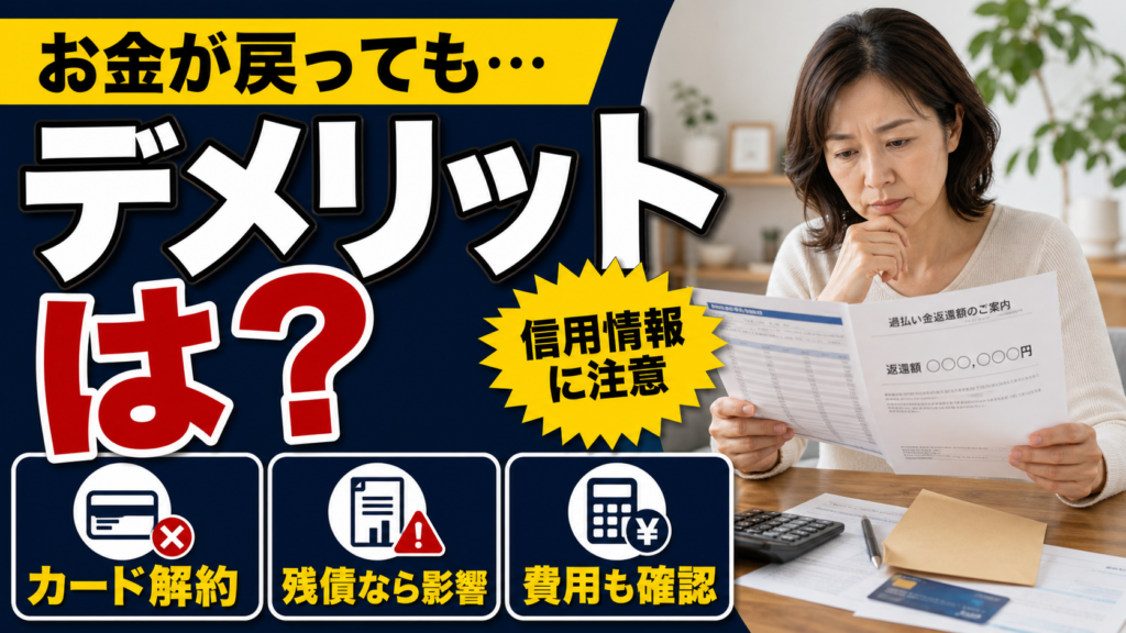 過払い金請求のデメリットとは？信用情報への影響・リスクと請求前の注意点を解説