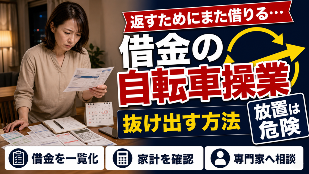 借金返済のために借金を繰り返している人へ｜自転車操業から抜け出す方法と相談先