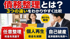 債務整理とは？任意整理・個人再生・自己破産の違いをわかりやすく比較