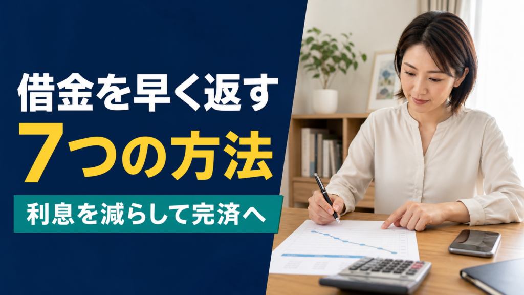 借金を早く返す方法7選｜利息を減らして完済を目指す返済計画の立て方