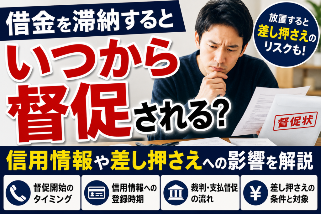 借金を滞納するといつから督促される？信用情報や差し押さえへの影響を解説