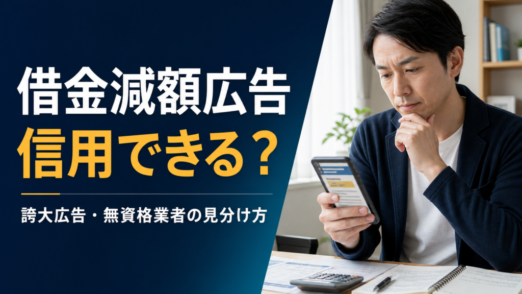 借金減額広告は信用できる？誇大広告や無資格業者の見分け方と安全な相談先