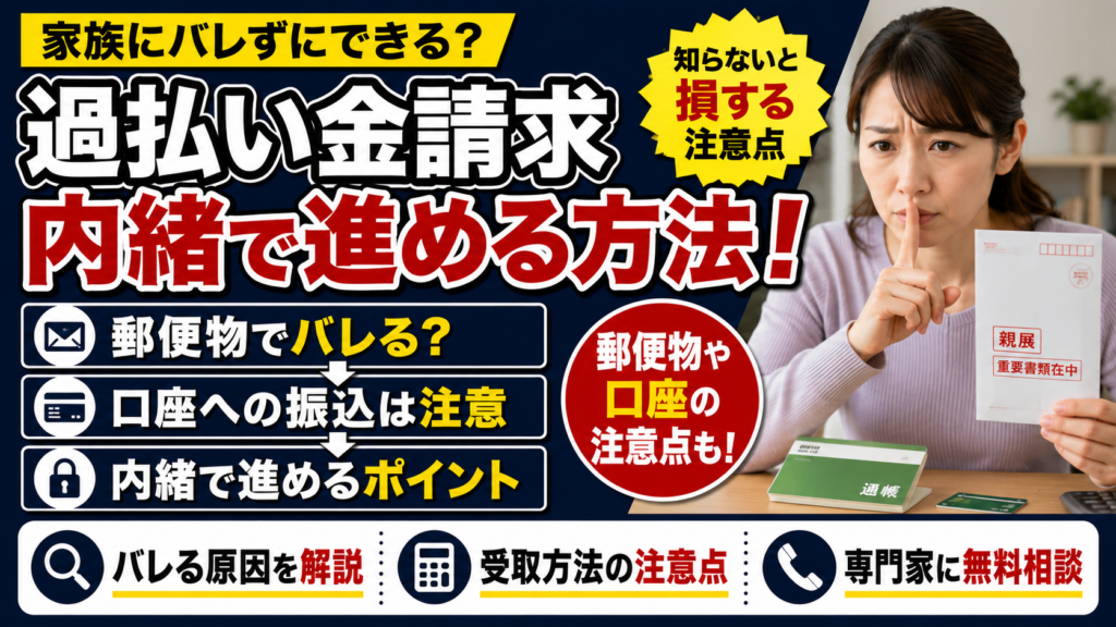 過払い金請求を家族に内緒でできる？郵便物や口座への注意点を徹底解説
