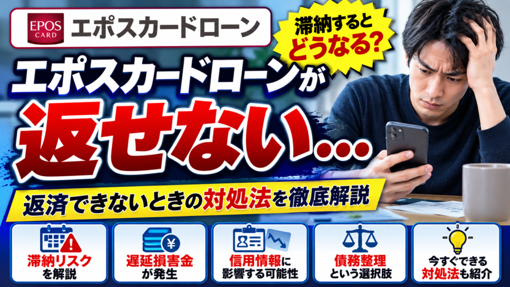 エポスカードローンが返せない…返済できないときに知るべき対処法とは
