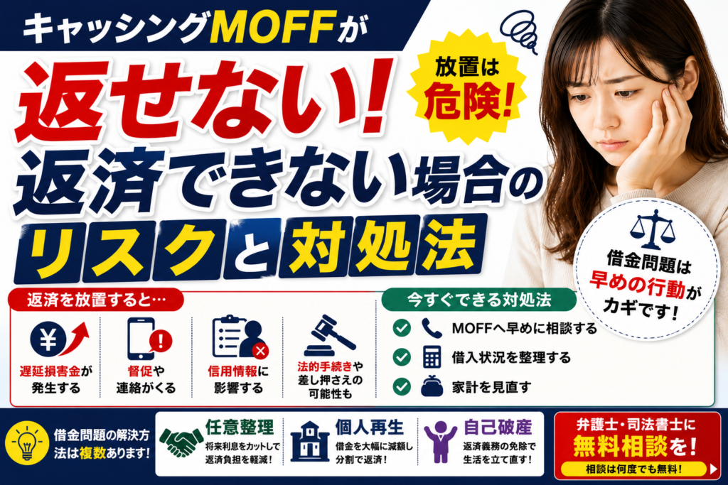 キャッシングMOFFが返せない！返済できない場合のリスクと対処法