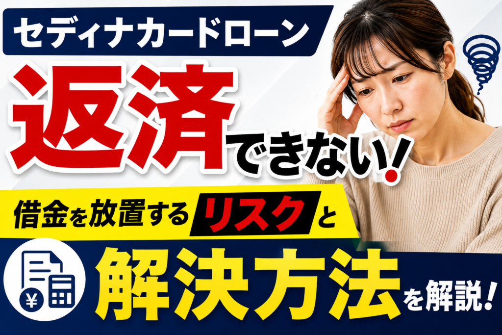 セディナカードローンが返済できない！借金を放置するリスクと解決方法