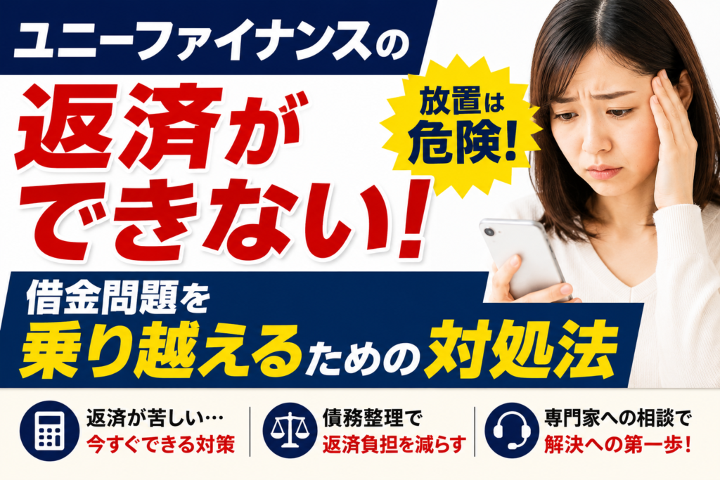 ユニーファイナンスの返済ができない！借金問題を乗り越えるための対処法