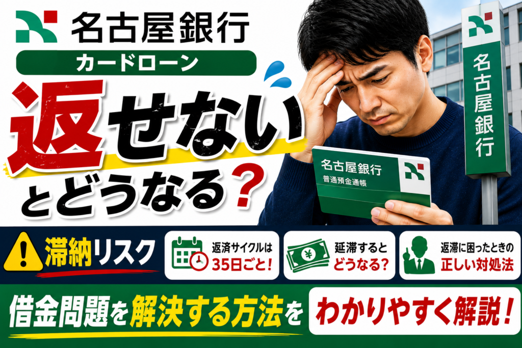 名古屋銀行カードローンが返せないとどうなる？返済が苦しいときの対策と借金問題の解決方法