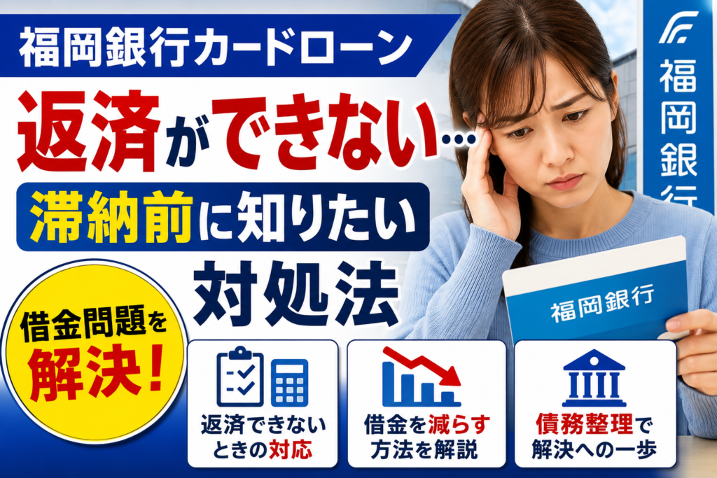 福岡銀行カードローンが返せないとどうなる？払えない・滞納したときの対処法と借金問題の解決方法
